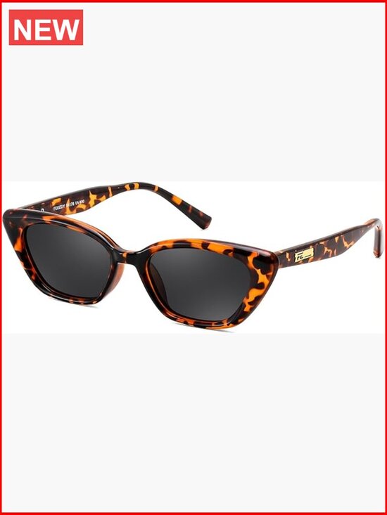 Polarized Cateye Sunglasses Retro Rectangle UV Protection Plastic Frame main image 4